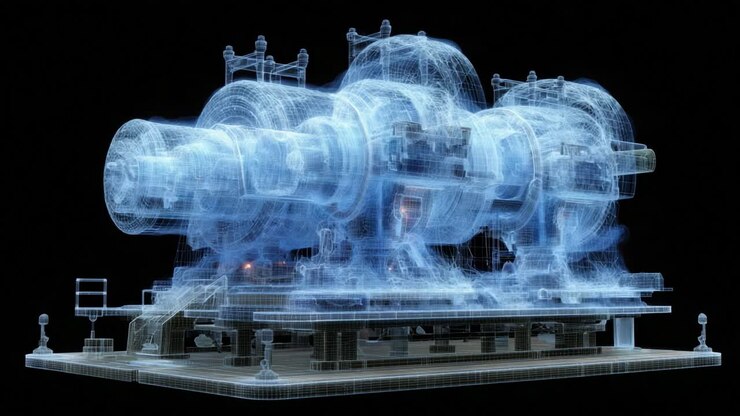 Intricate 3D Model of an Industrial Machine Showcasing Detailed Engineering Design and Technology in a Futuristic Representation with Stunning Visual Effects