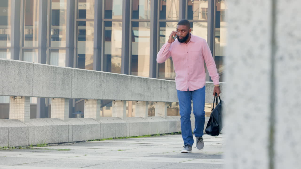 Late business man talking on phone