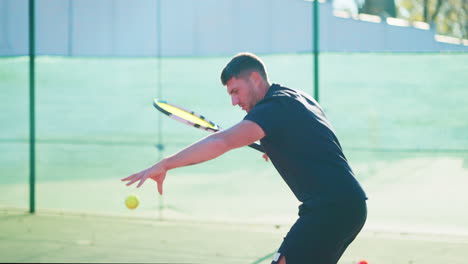 man playing tennis