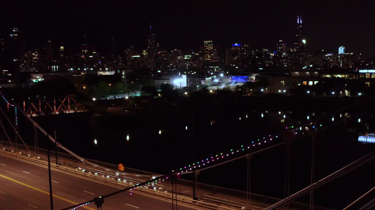 밤의 시카고 스카이라인, 미국