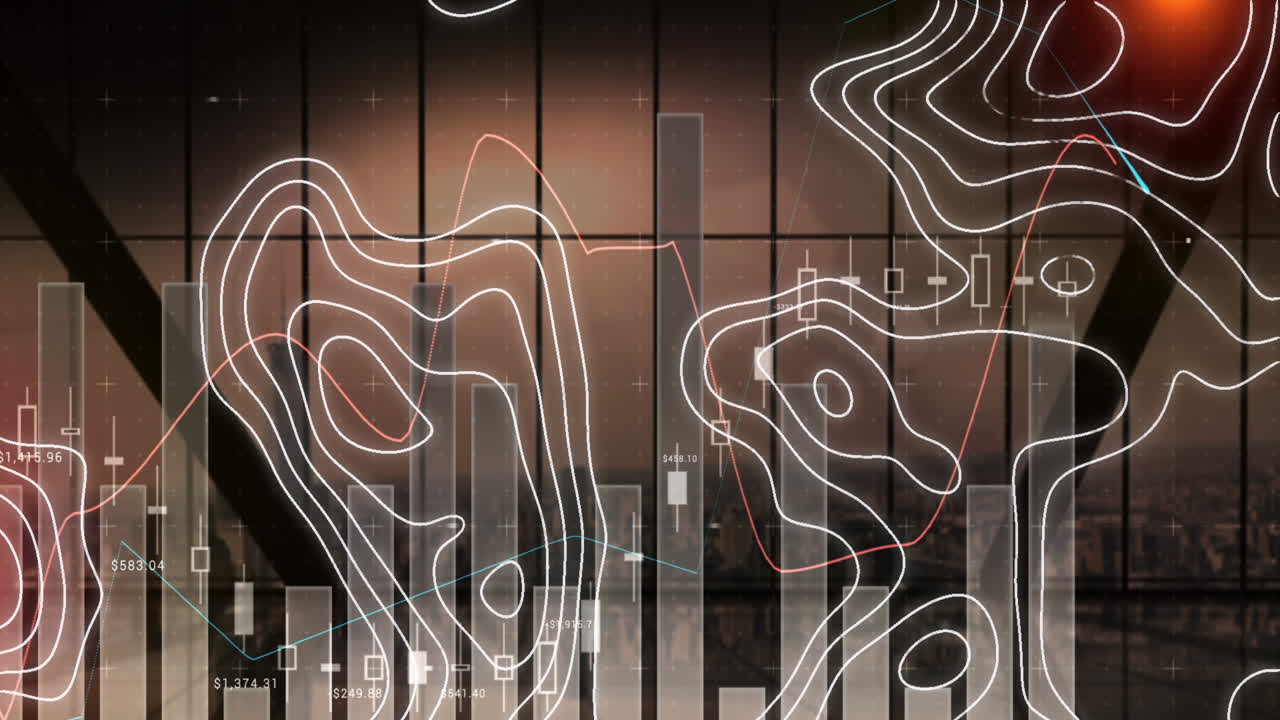 animación del mapa de líneas sobre las estadísticas