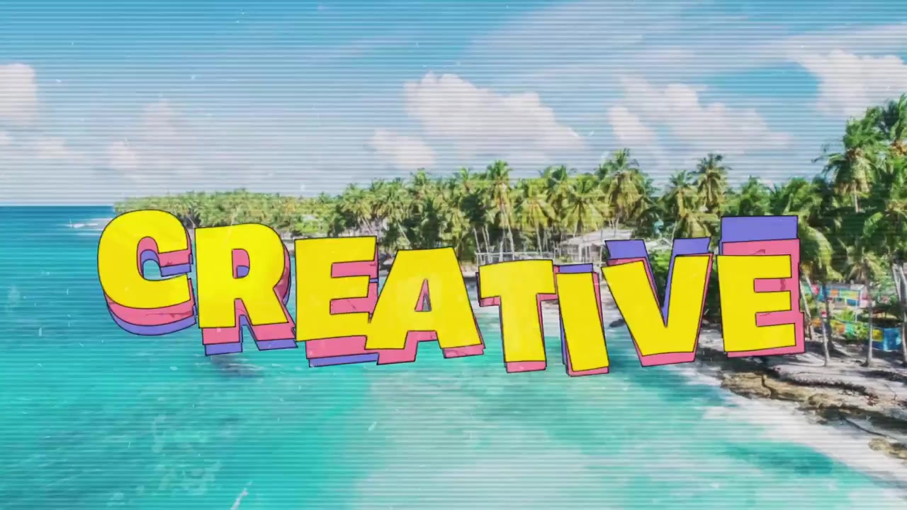Scene dinamiche di viaggi estivi e lifestyle con effetti glitch retrò