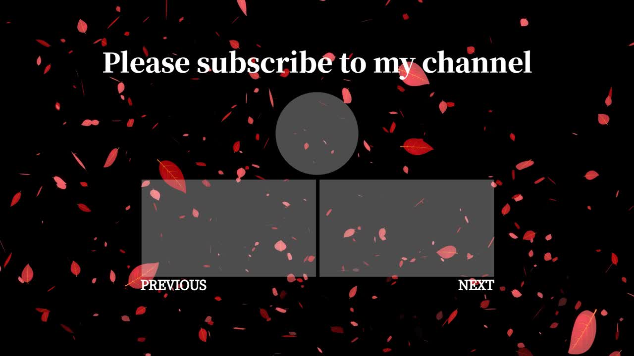 가을 잎 입자 유튜브 엔드 카드 엔딩 스크린 모션 그래픽