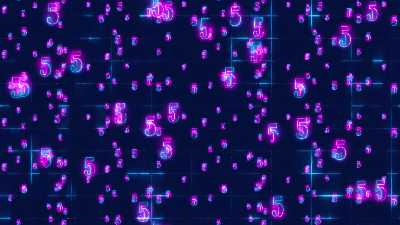 Number 5 Background Retro LOOP TILE