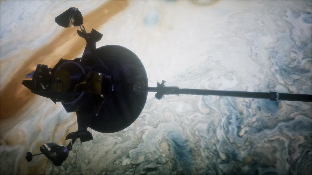 la nave espacial galileo en órbita alrededor de júpiter