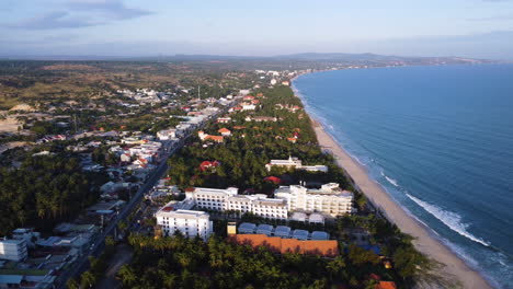 travel destination resort town of vietnam in mui ne bay, aerial drone view