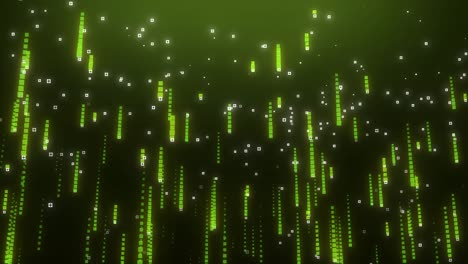 caída de números binarios código lluvia. algoritmo digital. abstracto concepto tecnológico futuro de comunicación de tráfico y flujo de datos de transferencia. animación de bucle sin costuras 4k de fondo.