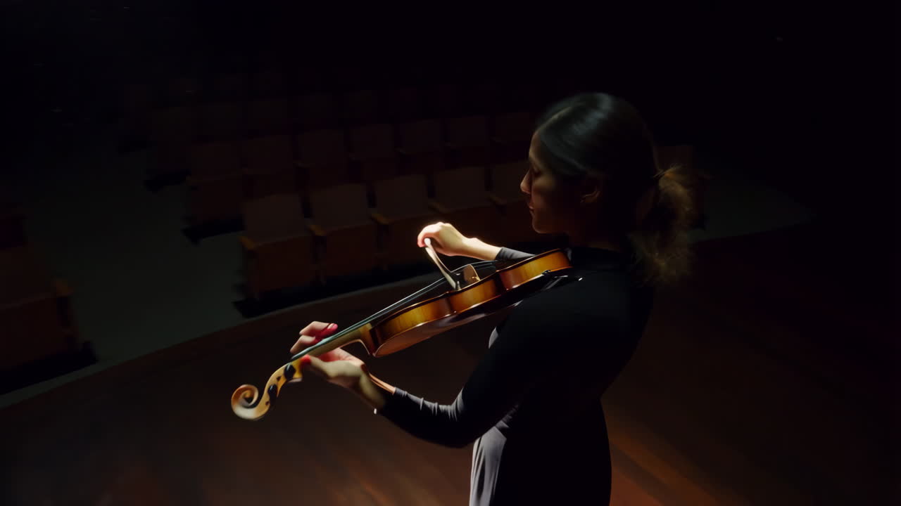A Classical Violin Performance on Stage