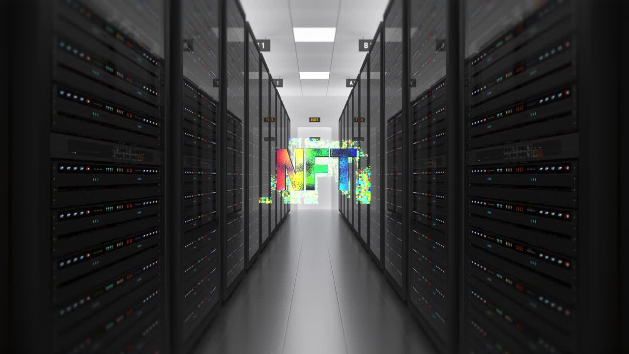 símbolo de arte token no fungible, objetos de colección únicos.