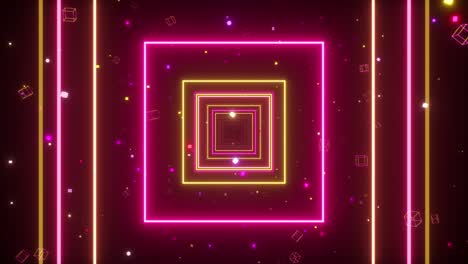 neon tunnel geometric abstract background