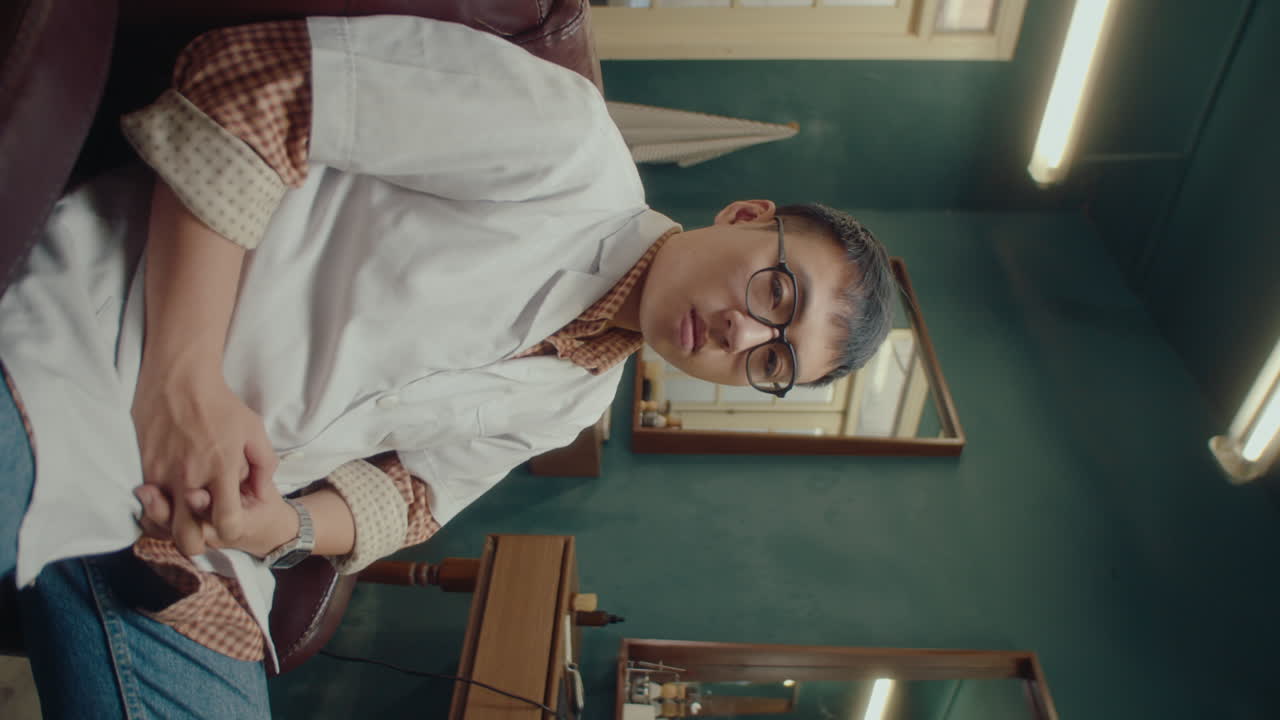 Young Asian Barber in Barbershop