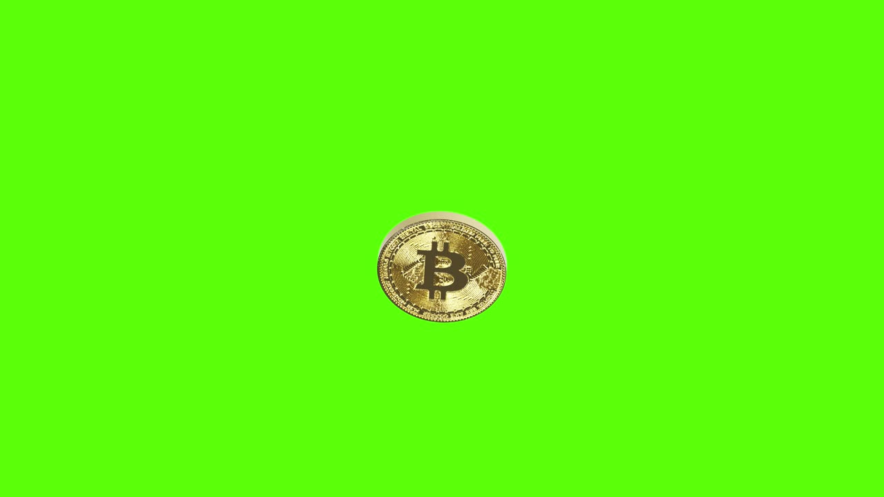 3D Bitcoin -4K Ultra HD -Bitcoin is front at the camera and its pass up and down