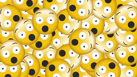 Animation-of-shocked-emoji-icons-over-black-background