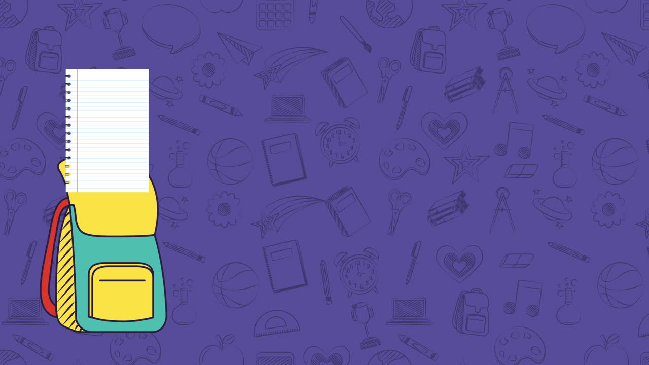 de vuelta a la escuela animación 4k