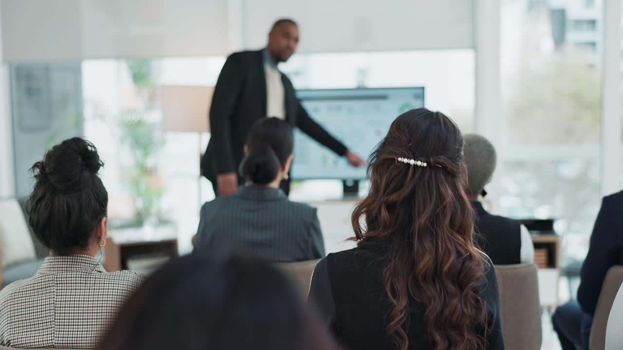 Business Meeting Presentation with Audience
