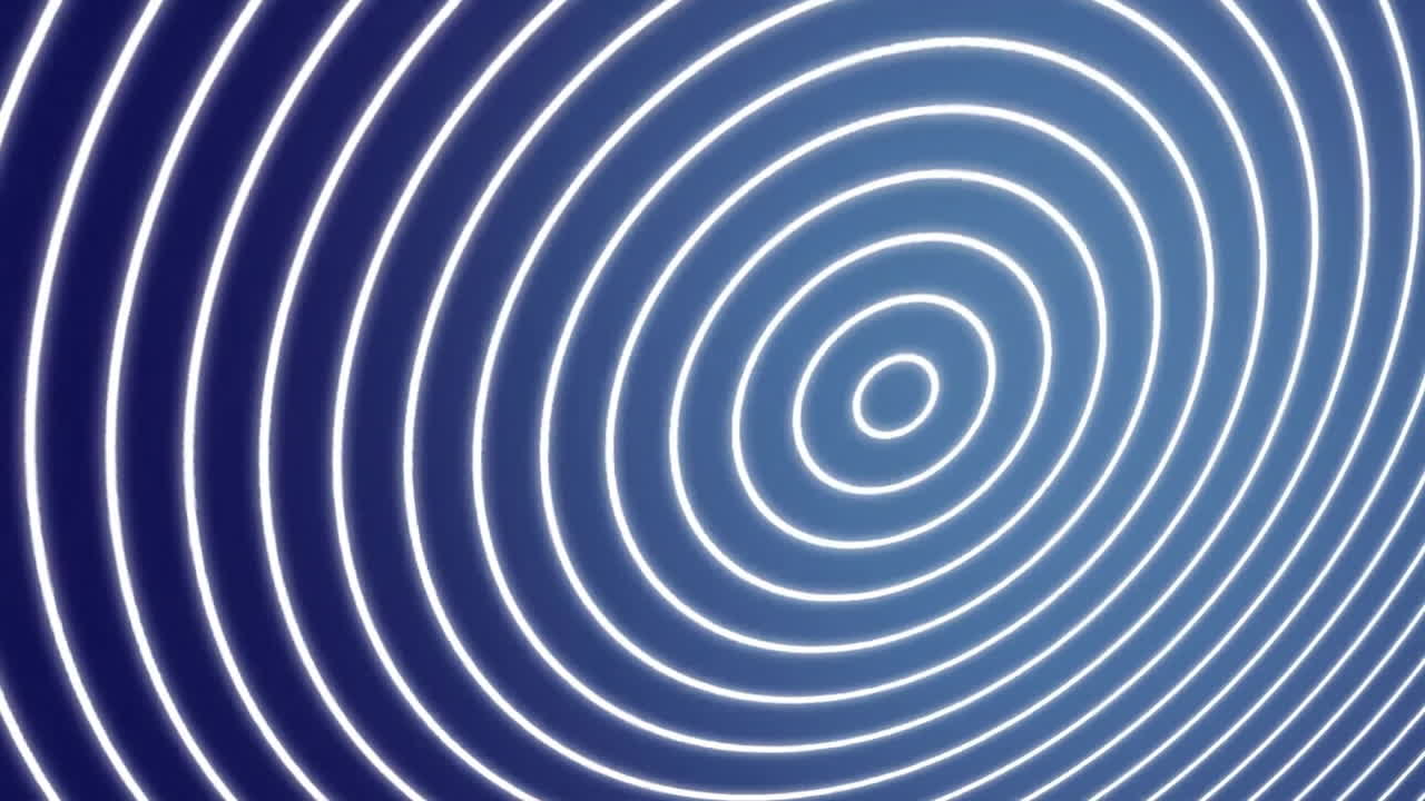 Animating concentric circles over blue gradient background