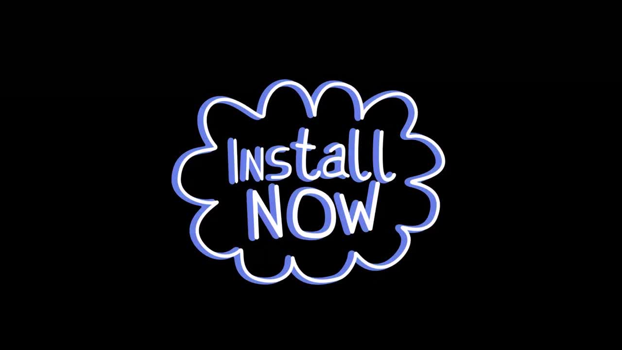 단어의 애니메이션은 이제 설치 검은 배경에 음성 거품 내에서  ⁇ 박거리고 색상을 변경합니다.