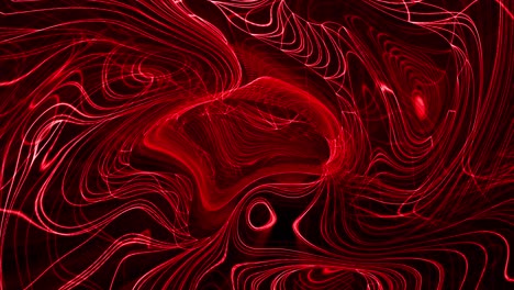 onda roja abstracta de la tecnología de malla de alambre ciencia ficción introducción de la ciencia. fondo futurista con movimiento hipnótico de onda dinámica. 4k 3d renderización de bucle sin costuras digitalmente concepto.