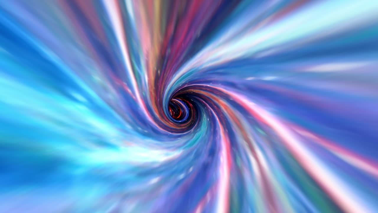 Abstract blue hyperspace warp tunnel through time and space animation. 4K 3D Loop Sci-Fi interstellar travel through wormhole in hyperspace vortex tunnel. Abstract teleportation velocity