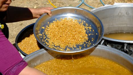 traditional washing wheat