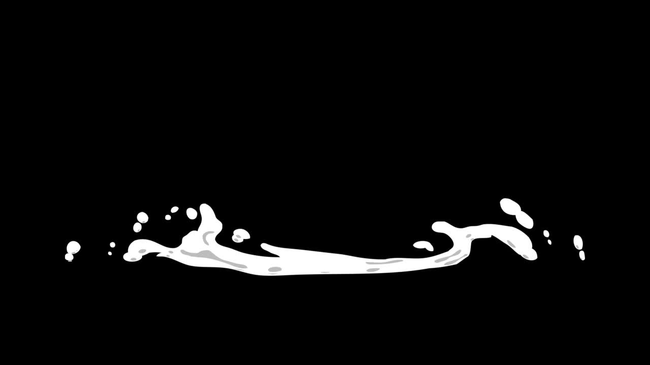 폭넓은 물 스플래시 손으로 그려진 모션 그래픽 만화 애니메이션 3 단계