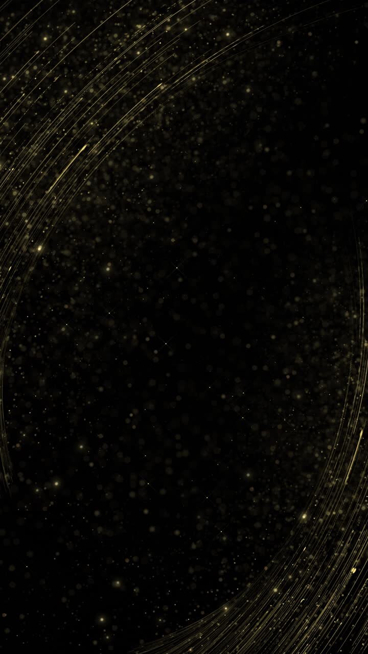 Beautiful golden particle light awards stage background singing and dancing performance particle