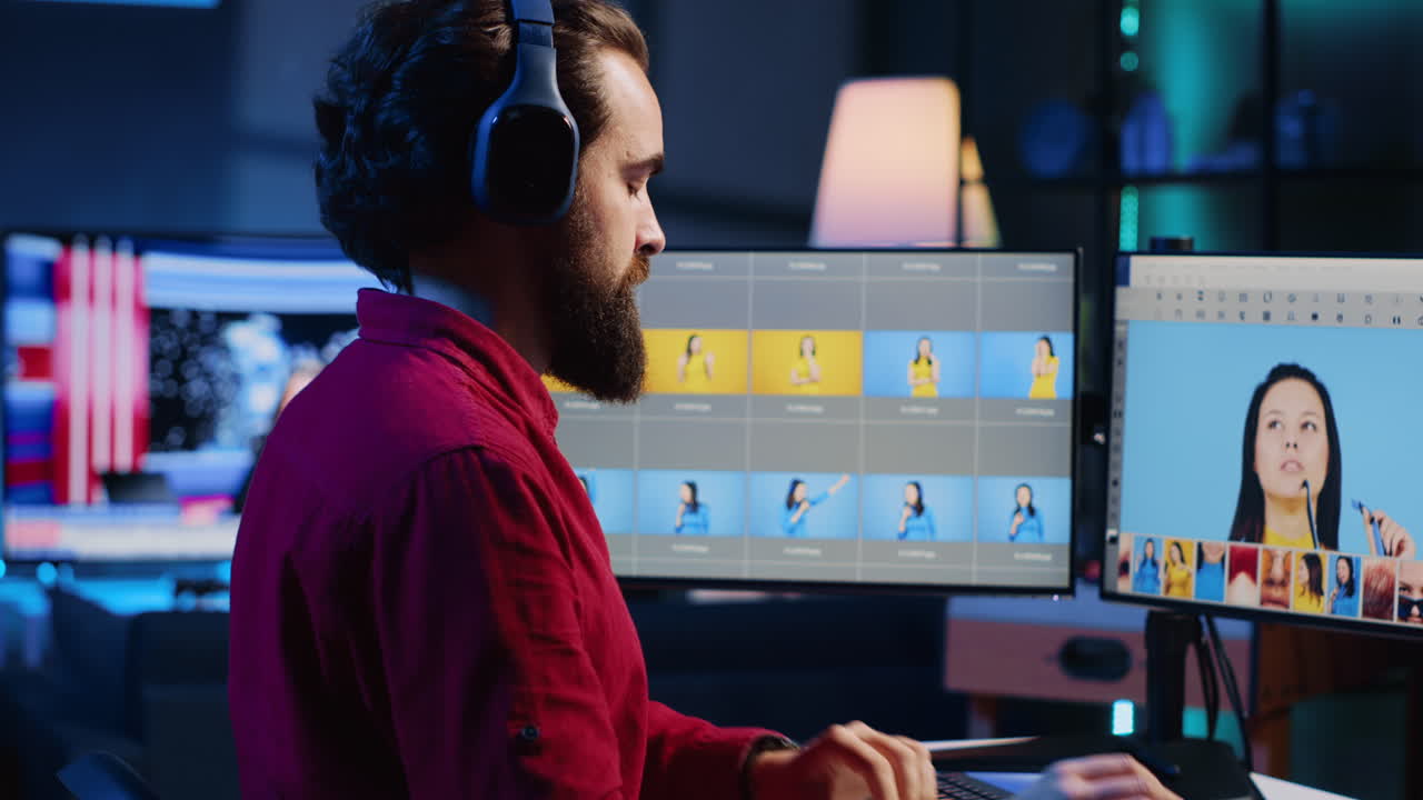 fotógrafo que crea un portafolio digital para mostrar su trabajo después de terminar de editar las imágenes de la sesión de fotos