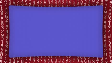 números de patrón rojo marco azul fondo animado