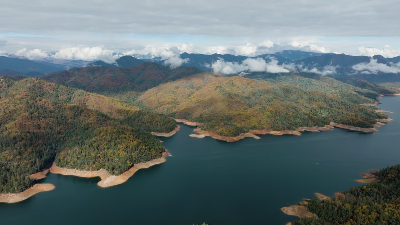 Aerial View of Northern California Shasta Lake in Summer
