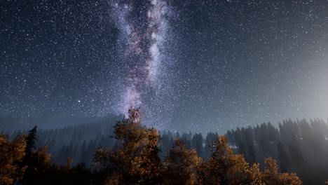 Milchstraßensterne-Mit-Mondlicht