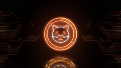 Neon-glowing-shiba-inu-symbol-cryptocurrency