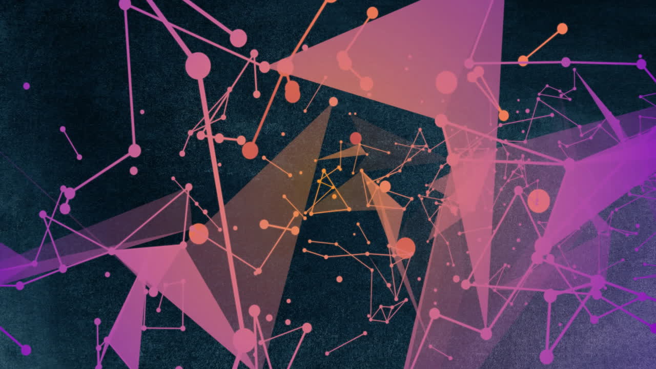 연결 네트워크를 통해 움직이는 모양의 애니메이션