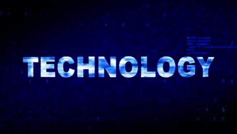 tecnología texto ruido digital sacudida glitch distorsión efecto error animación.