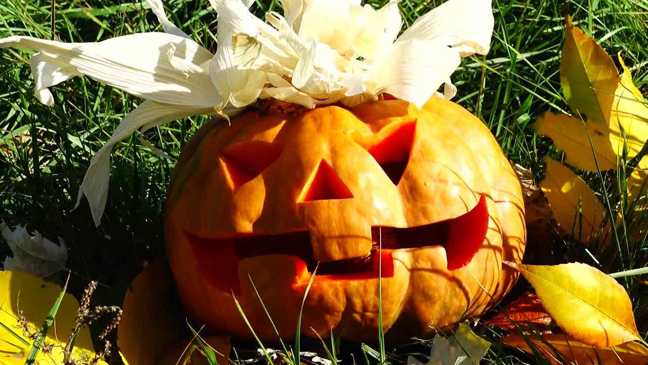 La espeluznante calabaza de Halloween