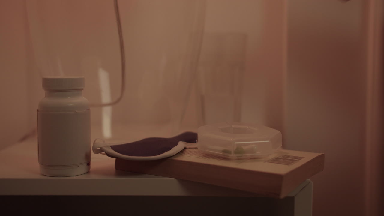 남자가 술을 마시고 마스크를 쓰고