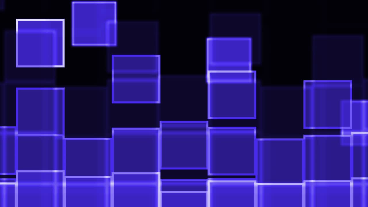 caídas de cuadrados azules bucle oscuro