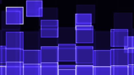 caídas de cuadrados azules bucle oscuro
