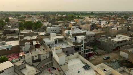 solar-powered rooftops in badin, pakistan - aerial