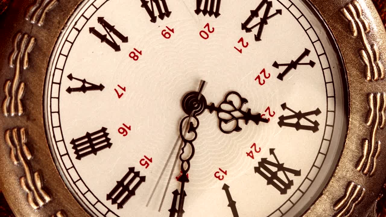 Spiral clock track of time