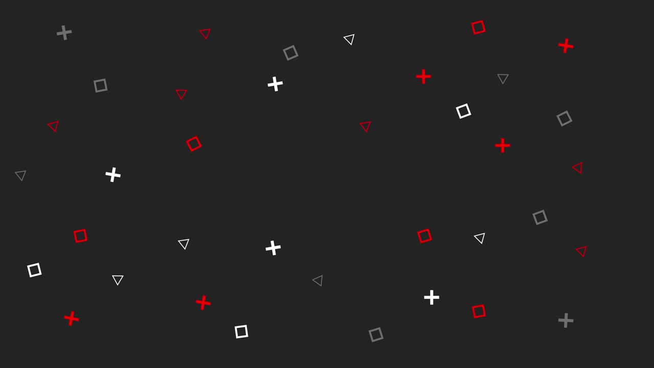 오프너 타이틀 애니메이션: 광고 또는 프레젠테이션, 텔레비전 뉴스 제작 및 소셜 네트워크를위한 기하학적 색상 애니메이션 배경.