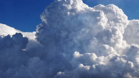 majestic cumulus clouds in a blue sky
