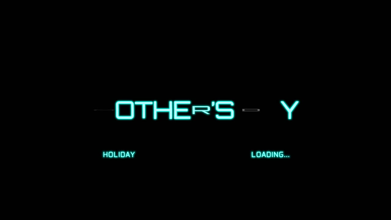 검은색 배경에 초록색과 보라색으로 미래의 어머니의 날 텍스트