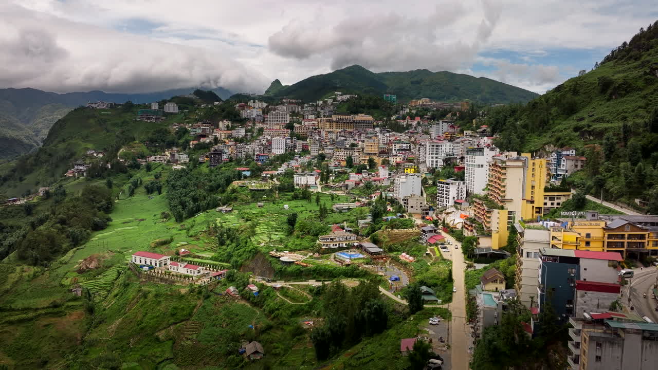 Aerial View of Sapa, Vietnam