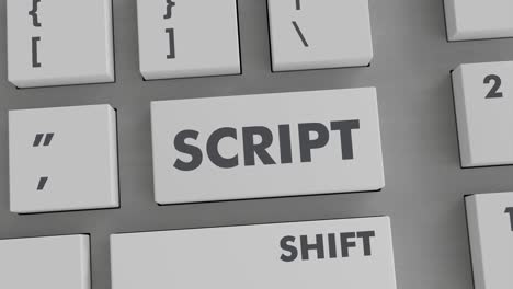 Botón-De-Script-Presionando-En-El-Teclado