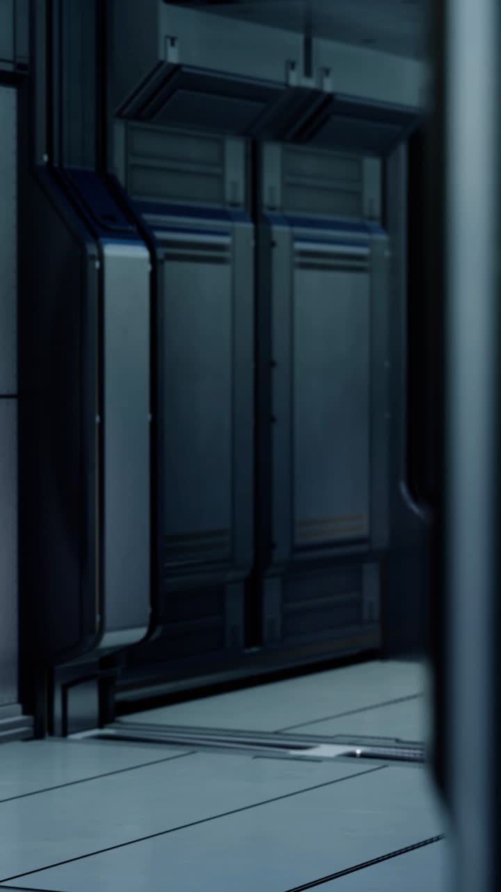 interior del pasillo futurista