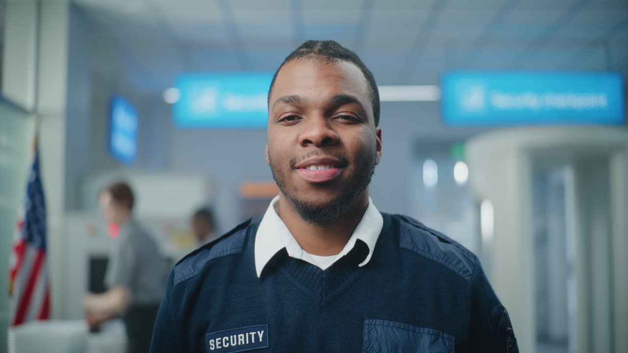 guardia de seguridad del aeropuerto