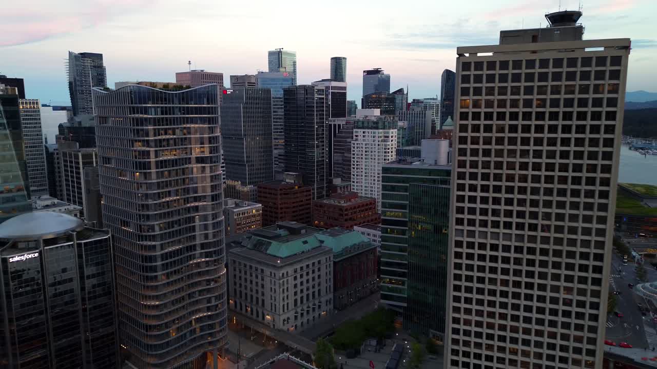 aerial slow pullout vancouver british columbia