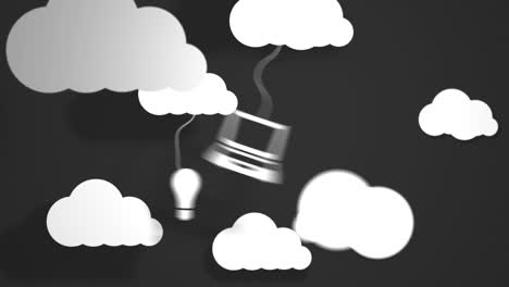 concepto de computación en la nube con aplicaciones