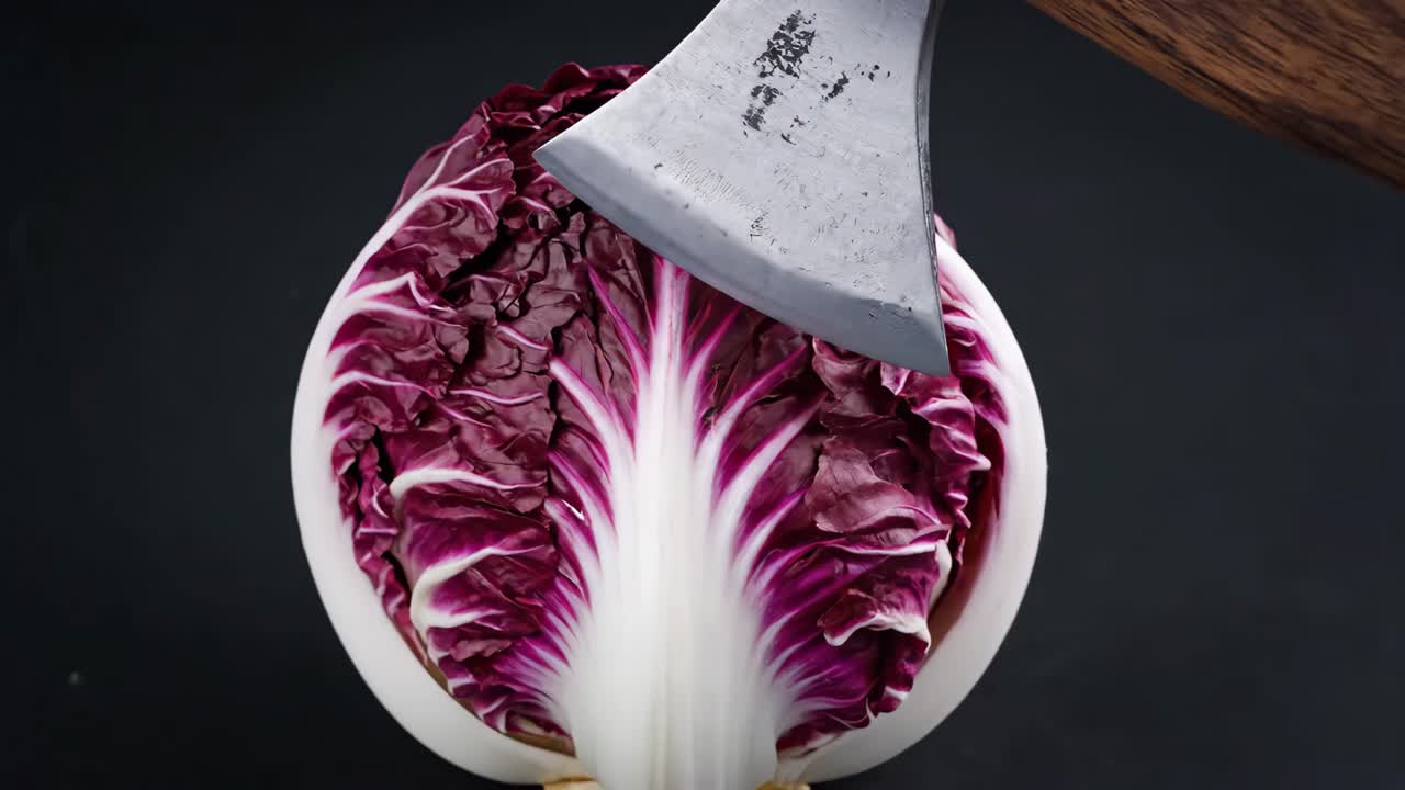 Cutting radicchio