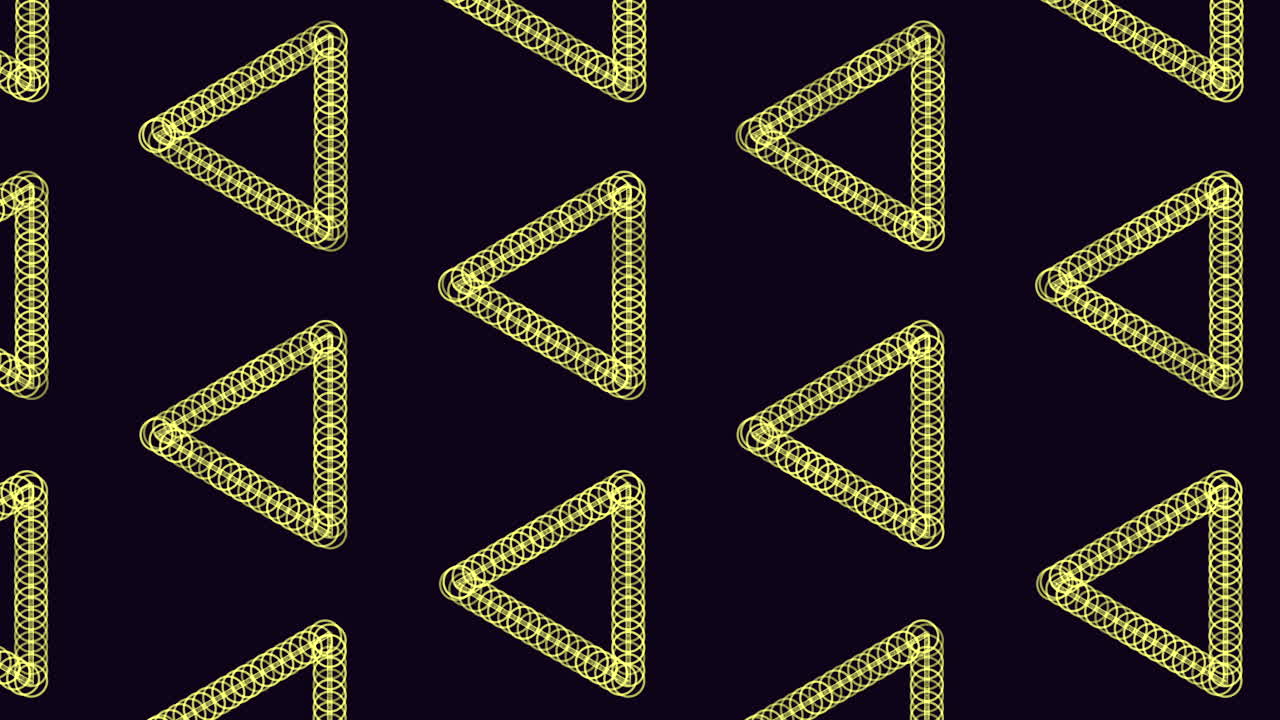 los triángulos azules en zigzag sobre un fondo negro crean un patrón impresionante